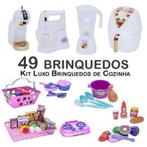 Kit Infantil Air Fryer Comida Mercado Cafeteira Panela 49Pç - Altimar