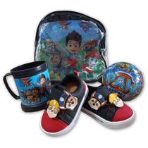 Kit Infantil Aventura com Tênis, Mochila, Copo e Brinquedo Kit Infantil Aventura com Tênis, Mochila, Copo e Brinquedo
