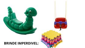 Kit infantil baby gangorra nhoca verde + 1 balanço quadrado vermelho + 1 brinde incluso 30 bolinhas coloridas Kit infantil baby gangorra nhoca verde + 1 balanço quadrado vermelho + 1 brinde incluso 30 bolinhas coloridas