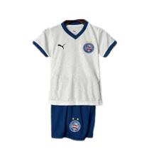 Kit Infantil Bahia 25/26 Lançamento Camisa + Calção Branco Tricolor Kit Infantil Bahia 25/26 Lançamento Camisa + Calção Branco Tricolor