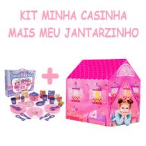 Kit Infantil Barraca Casinha +Jantarzinho P/ Brincar Casinha