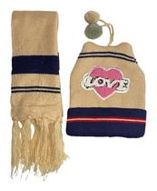 Kit Infantil Bebê Touca Pompom Gorro Cachecol Gola Lã Invern Kit Infantil Bebê Touca Pompom Gorro Cachecol Gola Lã Invern