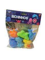 Kit Infantil Bichinhos De Vinil Com 6Un Brinquedos De Água
