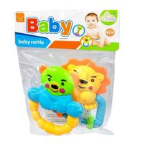Kit infantil bicho com chocalho baby com 2 12cm - barcelona - ddc