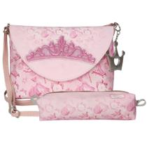 Kit Infantil Bolsa e Estojo Princesa Rosa, Magicc Bolsas