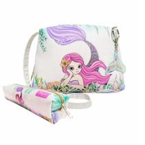 Kit Infantil Bolsa e Estojo Sereia Charmosa, Magicc Bolsas