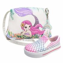 Kit Infantil Bolsa e Tênis Sereia, Magicc Kids