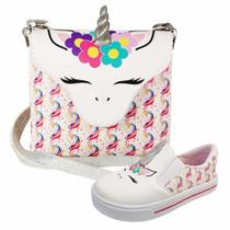 Kit Infantil Bolsa e Tênis Unicórnio, Magicc Kids