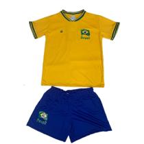 Kit Infantil Brasil Camisa e Shorts Licenciado Torcida Baby