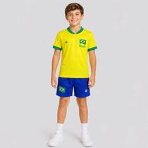 Kit Infantil Brasil Flag Amarelo
