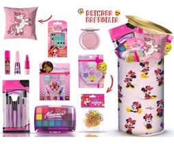 Kit Infantil C/ Maquiagem Lata + Polvo Pelúcia IGKMLT4