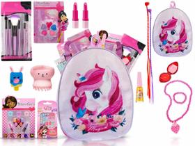 Kit Infantil C/ Maquiagem Mochila + Batom Esmalte Top BZ134