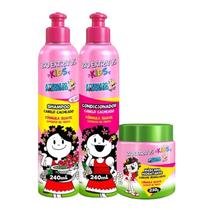 Kit Infantil Cabelo cacheado Kids 1 Shampoo 1 Cond 240ml 1 Máscara 240g