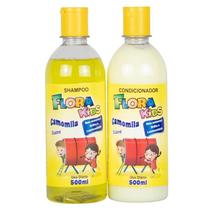 Kit Infantil Camomila Shampoo E Condicionador 500ml Flora Kids