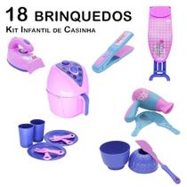 Kit Infantil Casinha Ferro Tábua Forma Secador Chapinha18P - Zuca Toys