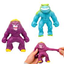 Kit Infantil com 2 Brinquedos Bicho que Amassa e Estica, Alívio de Estresse - DM Toys Kit Infantil com 2 Brinquedos Bicho que Amassa e Estica, Alívio de Estresse - DM Toys