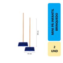 Kit Infantil Com 2 Mini Pazinhas Pá Limpeza Infantil Brinquedo Educativo Registro no Inmetro