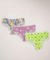 Kit Infantil com 3 calcinhas Zhork-01104 Kit Infantil com 3 calcinhas Zhork-01104