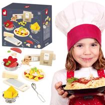 Kit Infantil Comidinha Mini Chef Italiano Brinquedo Criativo