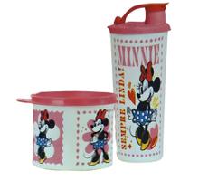 Kit infantil copo com bico e redondinha minie rosa da tupperware Kit infantil copo com bico e redondinha minie rosa da tupperware