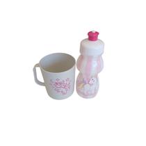 Kit Infantil Copo e Squeeze Unicórnio 250ml Plástico Kit Infantil Copo e Squeeze Unicórnio 250ml Plástico
