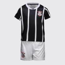 Kit Infantil Corinthians Escudo Preto e Branco Kit Infantil Corinthians Escudo Preto e Branco