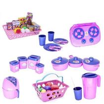 Kit Infantil Cozinha Panela Mercado Copo Prato 46 Peças Kit Infantil Cozinha Panela Mercado Copo Prato 46 Peças