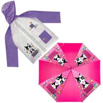 Kit Infantil de Guarda-Chuva e Capa de Chuva Rebecca Bonbon, Rosa e Roxo