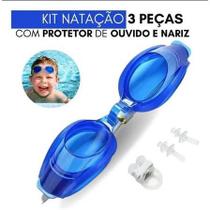 Kit Infantil de Natação: Óculos e Protetores de Ouvido e Nariz - Ideal para Praia e Piscina - Loja nova