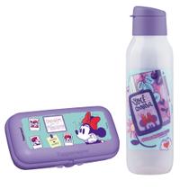 Kit infantil de porta sanduíche snack e garrafa 750 ml minie da tupperware Kit infantil de porta sanduíche snack e garrafa 750 ml minie da tupperware