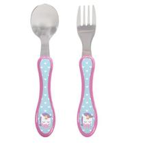 Kit Infantil de Talheres Anatômicos (garfo e colher) Animal Fun Unicórnio - Buba Kit Infantil de Talheres Anatômicos (garfo e colher) Animal Fun Unicórnio - Buba