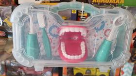 Kit infantil Doutor dentista acompanha escova de dente,broca espelho Marca Paki toys