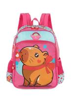 Kit Infantil Escola Creche Capivara Mochila Lancheira Estojo