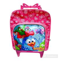 Kit Infantil Escolar 3 Peças Mochila Estojo Lancheira Menina Galinha