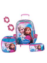 Kit Infantil Escolar para meninas Mochila De Rodinhas Frozen rosa girl bolsa