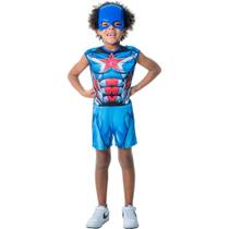 Kit Infantil Fantasia Capitão América - P Kit Infantil Fantasia Capitão América - P