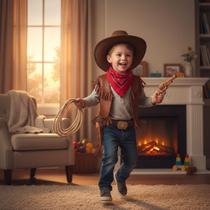 Kit Infantil Fantasia Cowboy G com Chapéu e Cinto Acessórios Tamanho Grande para Crianças Kit Infantil Fantasia Cowboy G com Chapéu e Cinto Acessórios Tamanho Grande para Crianças