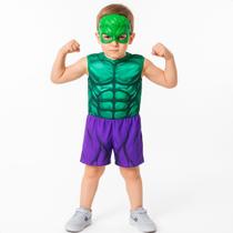 Kit Infantil Fantasia Hulk Super Herói Menino G Kit Infantil Fantasia Hulk Super Herói Menino G