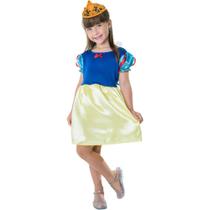 Kit Infantil Fantasia Princesa Azul e Amarela - M Kit Infantil Fantasia Princesa Azul e Amarela - M