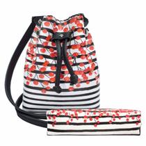 Kit Infantil Feminino Bolsa e Estojo Cerejinhas, Magicc Kit Infantil Feminino Bolsa e Estojo Cerejinhas, Magicc