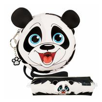 Kit Infantil Feminino Bolsa e Estojo Ursinho Panda, Magicc Bolsas Kit Infantil Feminino Bolsa e Estojo Ursinho Panda, Magicc Bolsas