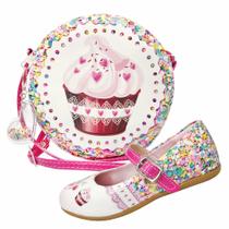 Kit Infantil Feminino Sapatilha e Bolsa Cup Cake, Magicc Kids Kit Infantil Feminino Sapatilha e Bolsa Cup Cake, Magicc Kids