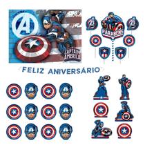 Kit Infantil Festa Fácil Capitão América - Piffer