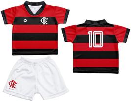 Kit Infantil Flamengo Baby Camisa + Short Oficial