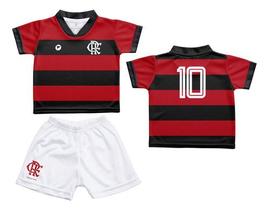 Kit Infantil Flamengo Camisa 10 Torcida Baby Oficial
