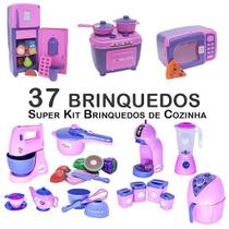 Kit Infantil Frutinhas Geladeira Fogão Microondas Panela 37p