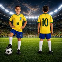 Kit Infantil Futebol Brasil Copa 2026 Várias Cores Completo