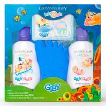 Kit Infantil Giovanna Baby Giby Hora Do Banho Azul Com Sabonete Vegetal