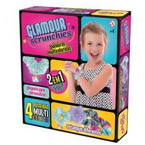 Kit Infantil - Glamour Scrunchies - Pompom e Pulseira - Toyng