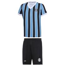 Kit Infantil Grêmio Tricolor Azul e Preto Licenciado Betel Original Kit Infantil Grêmio Tricolor Azul e Preto Licenciado Betel Original
